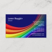 Spektralkurve 3d - Dunkles Blau 000066 Visitenkarte (Rückseite)