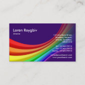 Spektralkurve 3d - Tief Lila 330066 Visitenkarte (Rückseite)