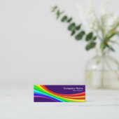 Spektralkurve 3d - Tiefe Lila 330066 Mini Visitenkarte (Stehend Vorderseite)
