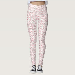 Spektroskopische Rot-Weiß-Abstrakte Gouache-Kunst Leggings