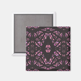 Spektroskopisches Schwarz Rosa Abstrakte Gouache K Magnet