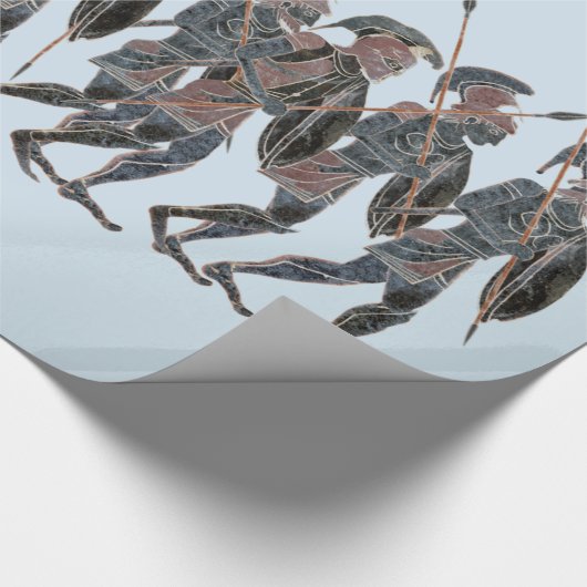 Spektrum altgriechische Hoplites in Bewegung Geschenkpapier (Ecke)