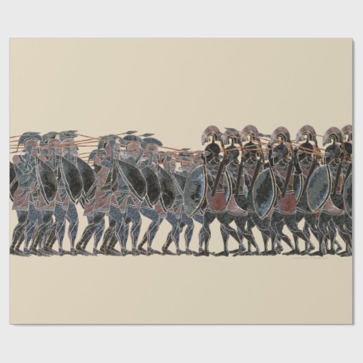 Spektrum - altgriechischer Hoplitekampf groß Geschenkpapier (Flach)