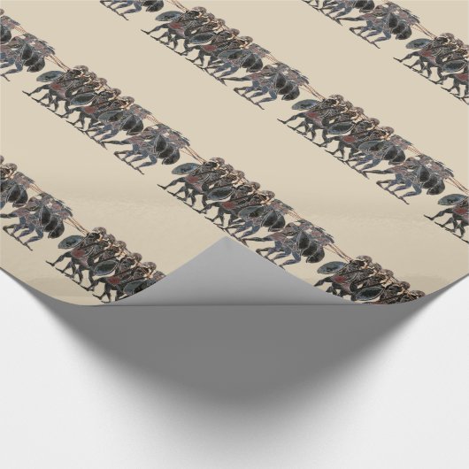 Spektrum - altgriechischer Hoplitekampf mit Geschenkpapier (Ecke)