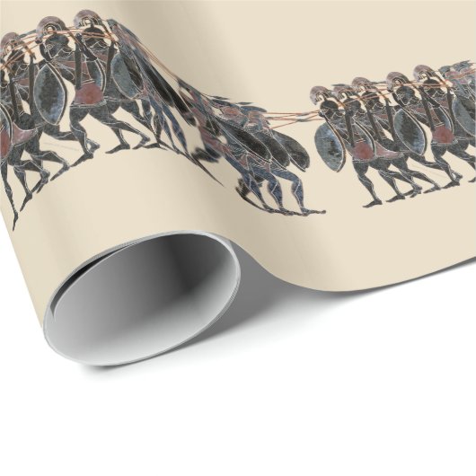 Spektrum - altgriechischer Hoplitekampf mit Geschenkpapier (Rolleneckpunkt)