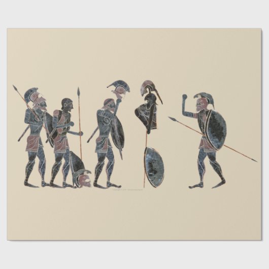 Spektrum - altgriechisches Hoplitesfeiern groß Geschenkpapier (Flach)