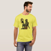 Spektrum - altgriechisches Hoplitesoldatsitzen T-Shirt (Vorne ganz)