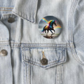 Spektrum der Gnade: Regenbogenpferd unter Regenbög Button (Beispiel)