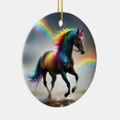 Spektrum der Grace: Regenbogenroh unter Regenbogen Keramik Ornament (Rechts)