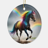 Spektrum der Grace: Regenbogenroh unter Regenbogen Keramik Ornament (Links)