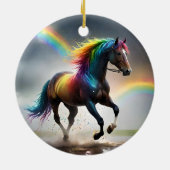 Spektrum der Grace: Regenbogenroh unter Regenbogen Keramik Ornament (Hinten)