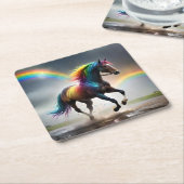 Spektrum der Grace: Regenbogenroh unter Regenbogen Rechteckiger Pappuntersetzer (angewinkelt)