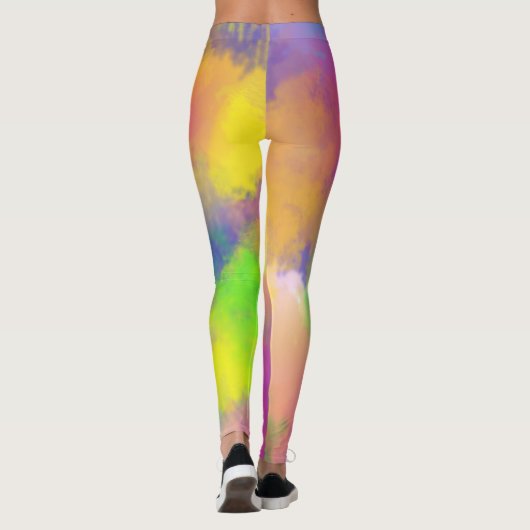 Spektrum der rosa Farbblätter Leggings (Rückseite)