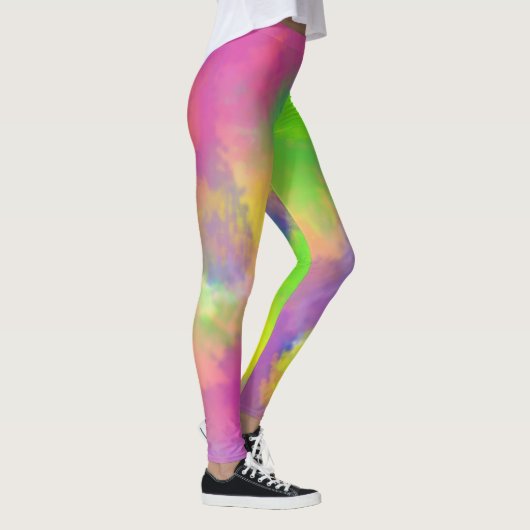 Spektrum der rosa Farbblätter Leggings (Rechts)