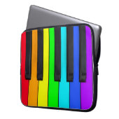 Spektrum färbt Klavier-Tastatur Laptopschutzhülle (Vorderseite Links)