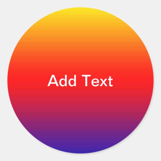 Spektrum horizontaler Farben -1 Runder Aufkleber (Vorderseite)