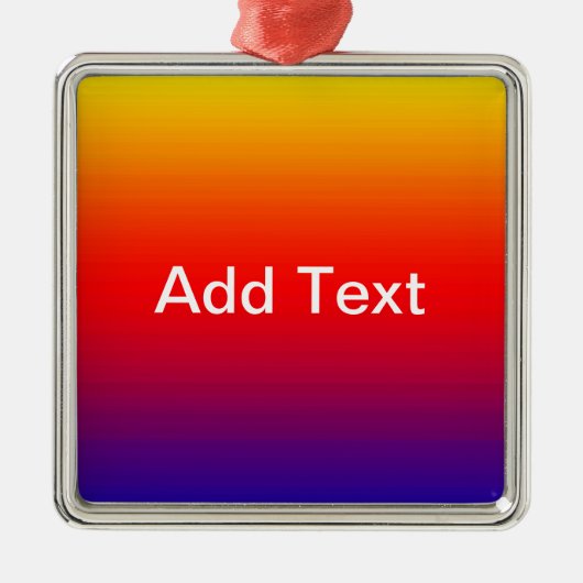 Spektrum horizontaler Farben -1 Silbernes Ornament (Vorne)