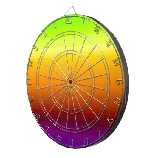 Spektrum horizontaler Farben -3 Dartscheibe (Vorderseite rechts)