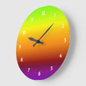 Spektrum horizontaler Farben -3 Große Wanduhr (Winkel)