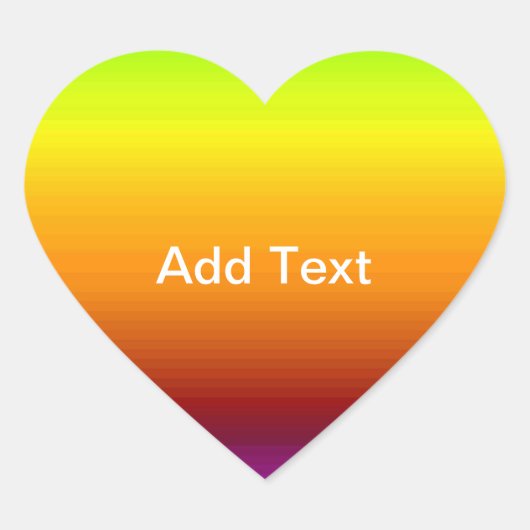 Spektrum horizontaler Farben -3 Herz-Aufkleber (Vorderseite)