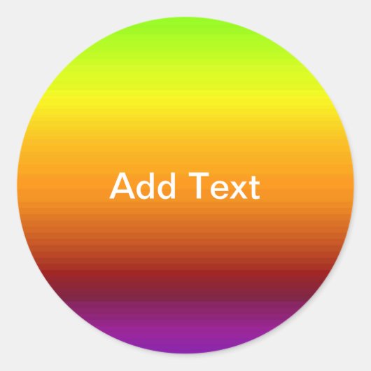 Spektrum horizontaler Farben -3 Runder Aufkleber (Vorderseite)