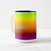 Spektrum horizontaler Farben -3 Zweifarbige Tasse (Vorderseite Links)