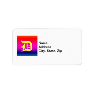 Spektrum horizontaler Farben - 4 Adressaufkleber