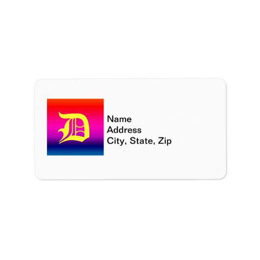 Spektrum horizontaler Farben - 4 Adressaufkleber (Vorne)