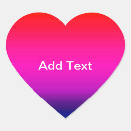 Spektrum horizontaler Farben - 4 Herz-Aufkleber