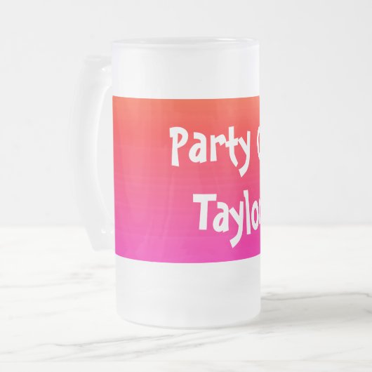 Spektrum horizontaler Farben - 4 Mattglas Bierglas (Vorderseite Links)