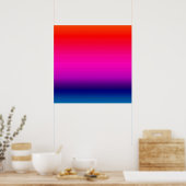 Spektrum horizontaler Farben - 4 Poster (Küche)