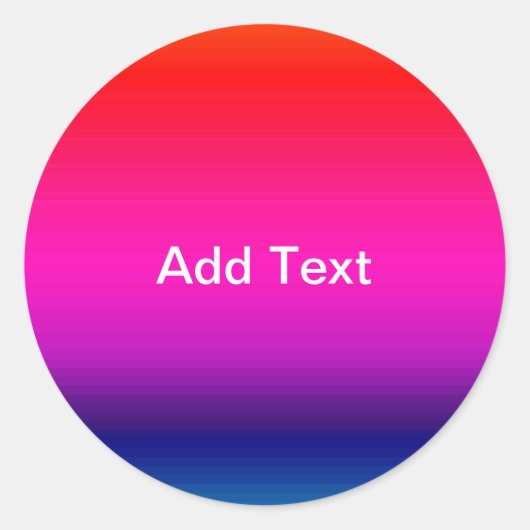 Spektrum horizontaler Farben - 4 Runder Aufkleber (Vorderseite)