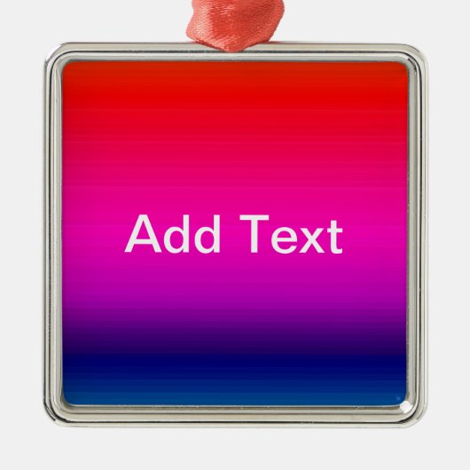 Spektrum horizontaler Farben - 4 Silbernes Ornament (Vorne)