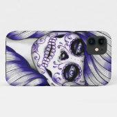 Spektrum-Reihe - violettes Zuckerschädel-Mädchen Case-Mate iPhone Hülle (Rückseite (Horizontal))