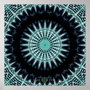 Spektrum Schallwellen-Mandala Poster