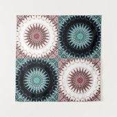 Spektrum Soundwave Mandala-Gitter Wandteppich (Vorderseite (Horizontal))