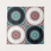 Spektrum Soundwave Mandala-Gitter Wandteppich (Vorderseite)