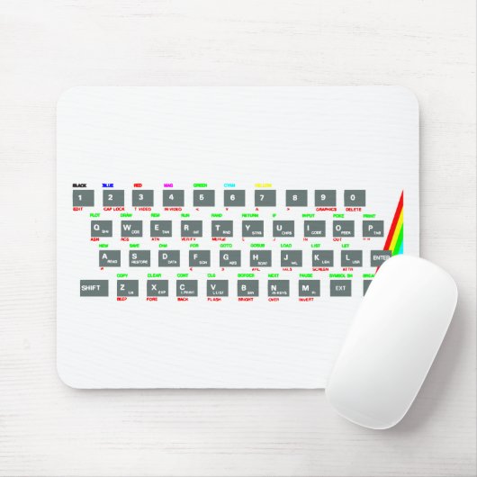 Spektrum-Tasten Sinclairs ZX Mousepad (Mit Mouse)