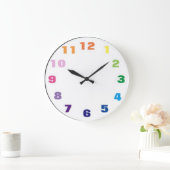 Spektrumfarben Multimodern Große Wanduhr (Zuhause)