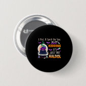 Spell Just Kidding Haldol Halloween Nurse Rn Icu  Button (Vorne & Hinten)