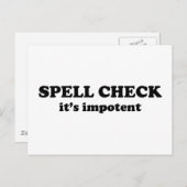 SPELL-KARO ist impotent Postkarte (Vorne/Hinten)