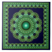 Spellbindendes Fraktal gerahmte Ornamente Fliese (Vorderseite)