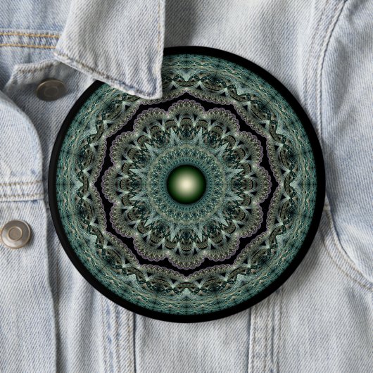 Spellbindendes Fraktal glänzend extravagante Ornam Button (Beispiel)