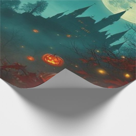 Spellbinding Wicked Halloween Moon Wrap 🌕 Geschenkpapier (Ecke)