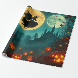 Spellbinding Wicked Halloween Moon Wrap 🌕 Geschenkpapier
