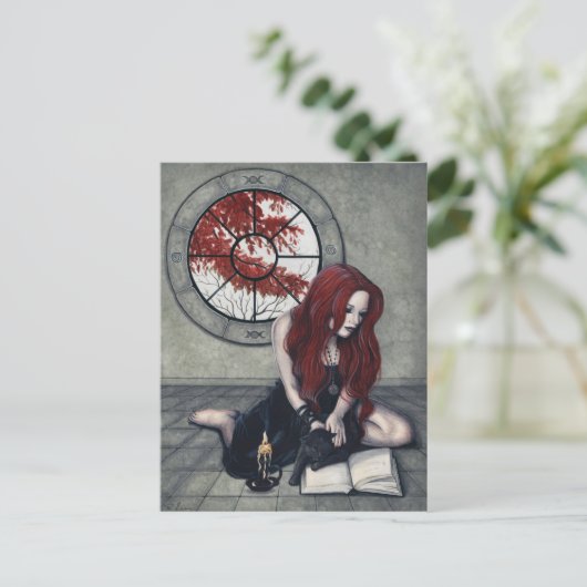 Spellbook Witch Postcard Postkarte (Stehend Vorderseite)