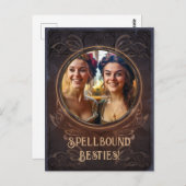 Spellbound besties - Hexes mittelalterliches Gedäc Postkarte (Vorne/Hinten)