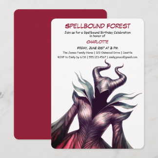 Spellbound Forest – Dark Fairy Birthday Party  Einladung
