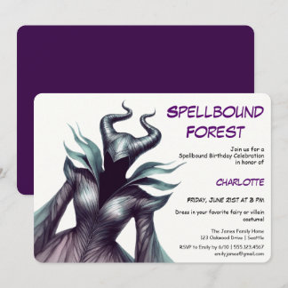 Spellbound Forest – Dark Fairy Birthday Party  Einladung