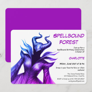 Spellbound Forest – Dark Fairy Birthday Party  Einladung